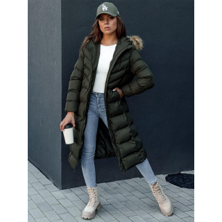 Zelena dolga ženska zimska jakna TY4377
