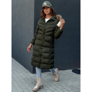 Zelena dolga ženska zimska jakna TY4377