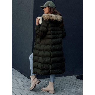 Zelena dolga ženska zimska jakna TY4377