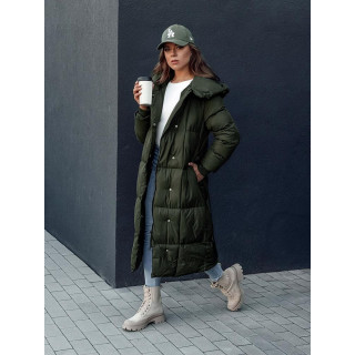 Zelena dolga ženska zimska jakna TY4370