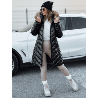 Ženska sijoča črna zimska jakna TY4581