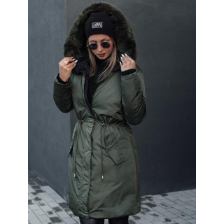 Zelena dvostranska zimska jakna TY4589