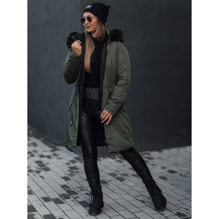 Zelena dvostranska zimska jakna TY4589