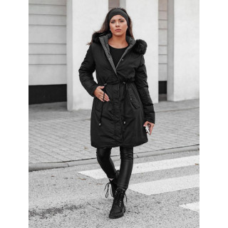 Črna dvostranska ženska jakna TY4587