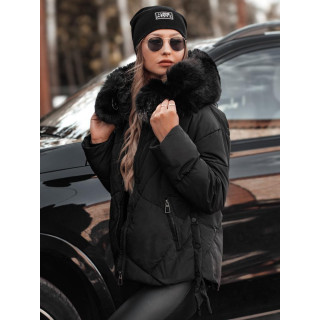 Ženska kratka črna jakna za zimo TY4726