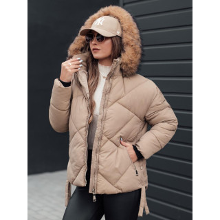 Ženska bež prešita jakna TY4715