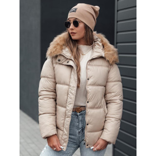 Svetlo bež prešita ženska jakna TY4710