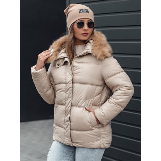 Svetlo bež prešita ženska jakna TY4710