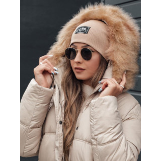 Svetlo bež prešita ženska jakna TY4710