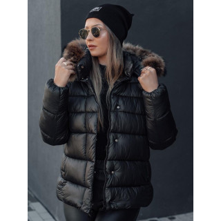 Ženska črna jakna z dvema dolžinama TY4100