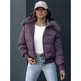 Ženska kratka vijolična zimska jakna TY4431