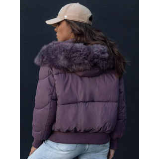Ženska kratka vijolična zimska jakna TY4431
