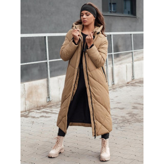 Ženska dolga zimska jakna bež TY4600