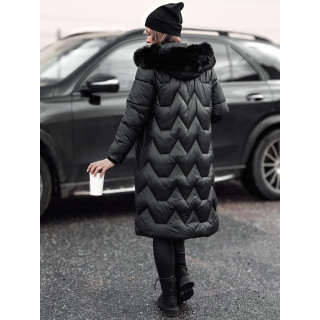 Ženska dolga zimska jakna v črni barvi TY4775