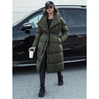 Zelena ženska jakna z velikim ovratnikom TY4576