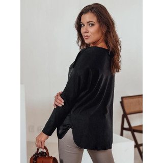 Oversize ženska bluza črne barve RY2668