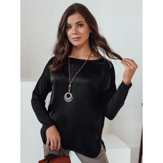 Oversize ženska bluza črne barve RY2668