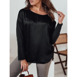 Oversize ženska bluza črne barve RY2668