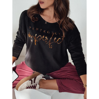 Črna ženska oversized majica s potiskom RY2666