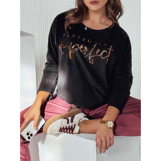 Črna ženska oversized majica s potiskom RY2666