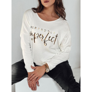 Ženska bela oversized majica s potiskom RY2665