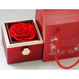 Rdeča vrtljiva škatla za nakit za Valentinovo