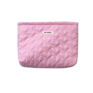 Roza prešita kozmetična torbica