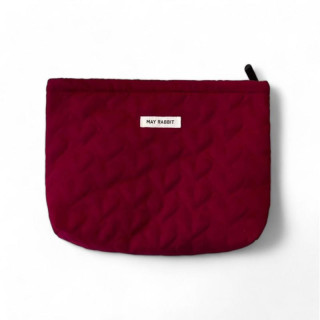 Bordo prešita kozmetična torbica