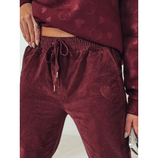 Ženske bordo hlače iz samleta UY2287