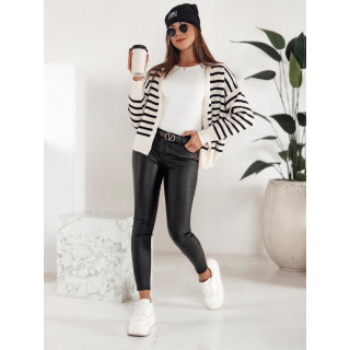 Ženske povoščene črne hlače UY2220