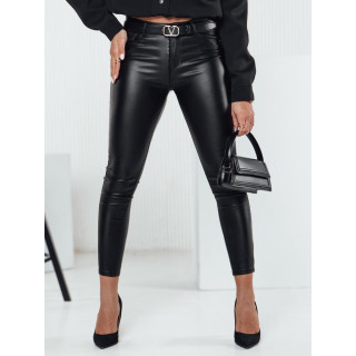 Ženske povoščene črne hlače UY2318