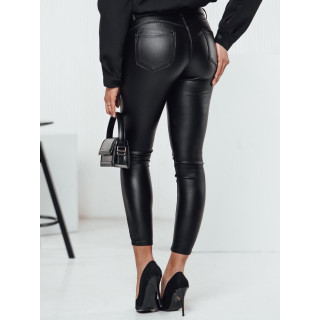 Ženske povoščene črne hlače UY2318