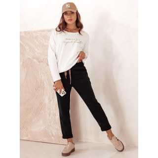 Črne ženske hlače za prosti čas UY2296