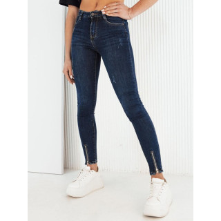 Ženske temno modre kavbojke z zadrgo UY1959