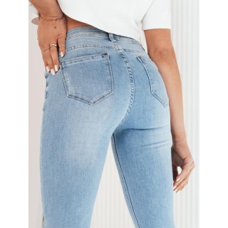 Svetlo modre ženske kavbojke z robom UY1979