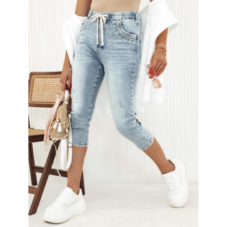 Svetlo modre ženske kapri jeans hlače UY2120