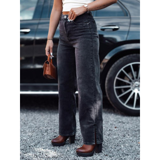 Široke črne ženske kavbojke UY2209