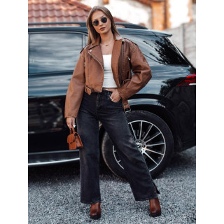 Široke črne ženske kavbojke UY2209