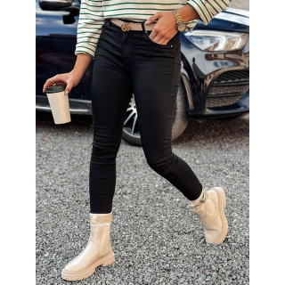 Črne ženske push up kavbojke UY2208