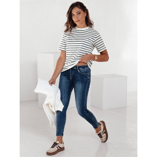 Ženske ozke modre kavbojke UY2196