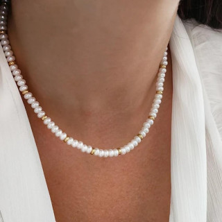 Ogrlica iz perl iz kirurškega jekla