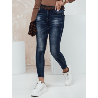 Ženske temno modre kavbojke s pasom UY2317