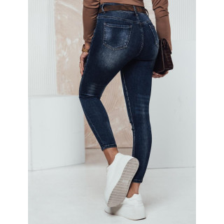 Ženske temno modre kavbojke s pasom UY2317