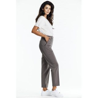 Temno bež elegantne ženske hlače