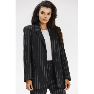 Ženska jakna s sivimi črtami