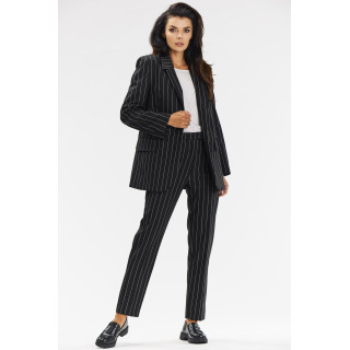 Ženska jakna s sivimi črtami