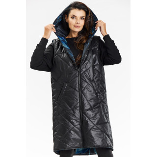 Mornarsko moder dvostranski ženski telovnik