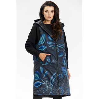 Mornarsko moder dvostranski ženski telovnik