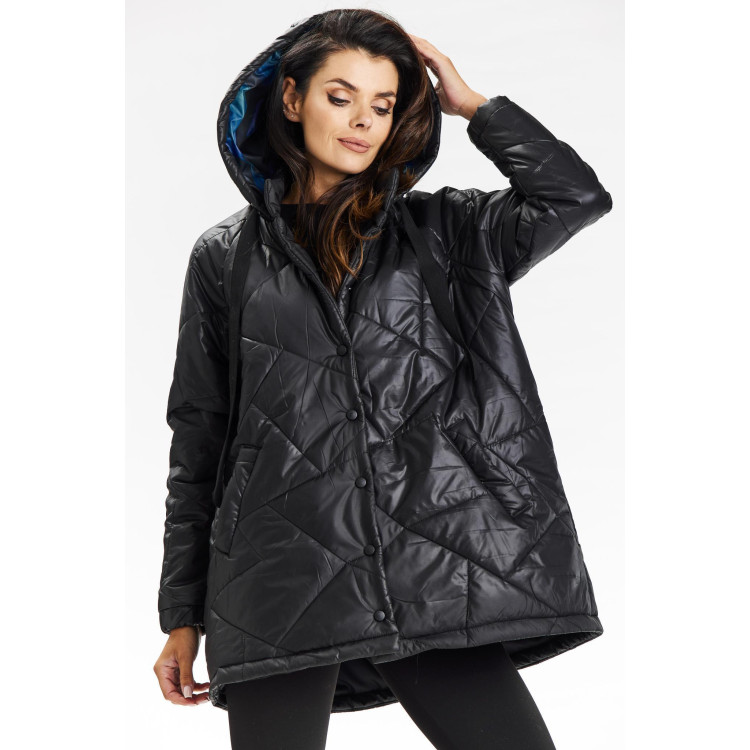 Ženska ohlapna mornarsko modra jakna