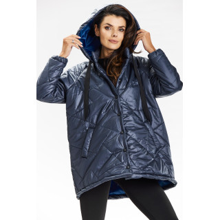 Ženska ohlapna mornarsko modra jakna